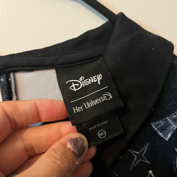 NWOT Her Universe Disney Hocus Pocus Symbols Collar Dress - Picture 3 of 7